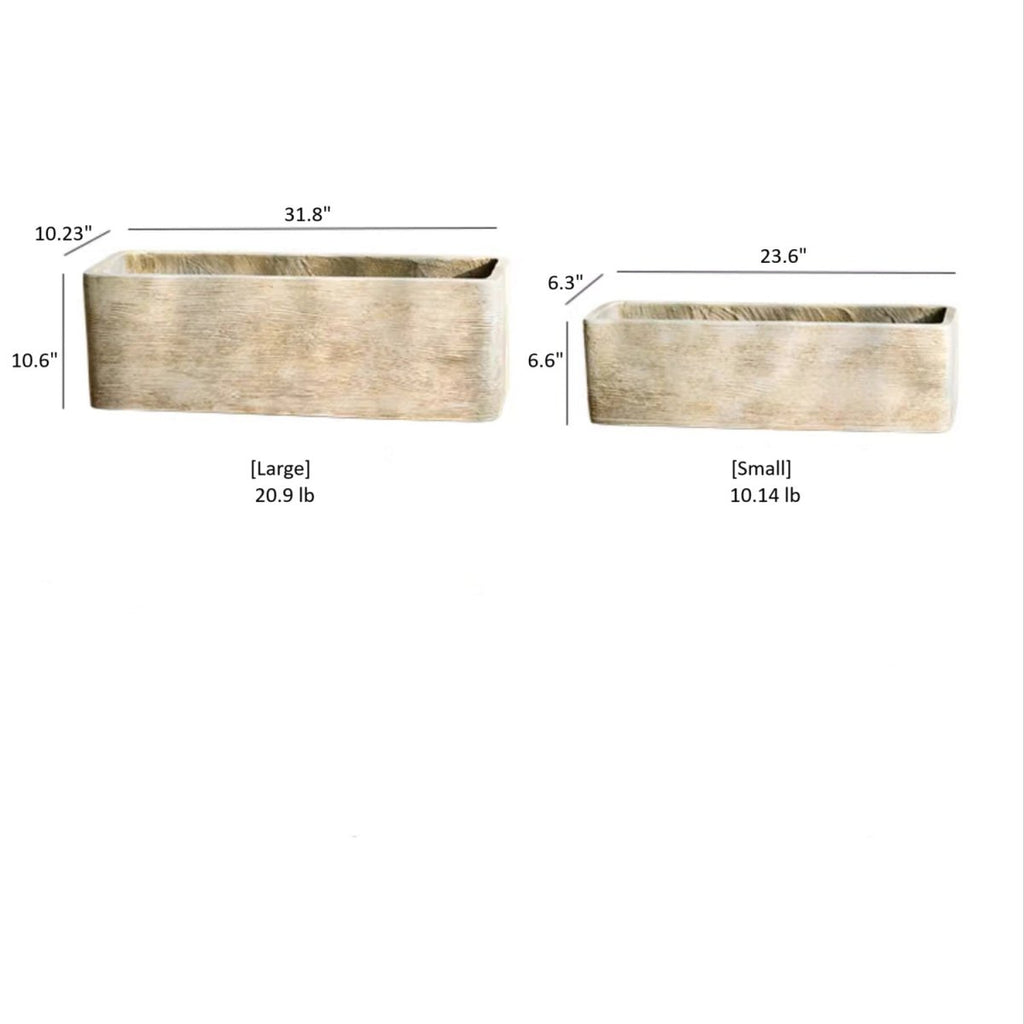 Modern Rectangular Textured Planter