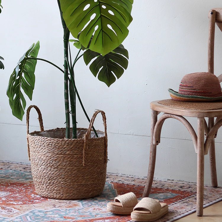 Handwoven Seagrass Basket for Plants