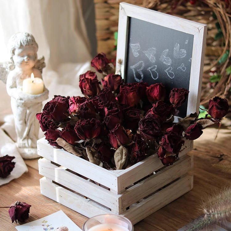 Rustic Wooden Storage Crate with Chalkboard Lid