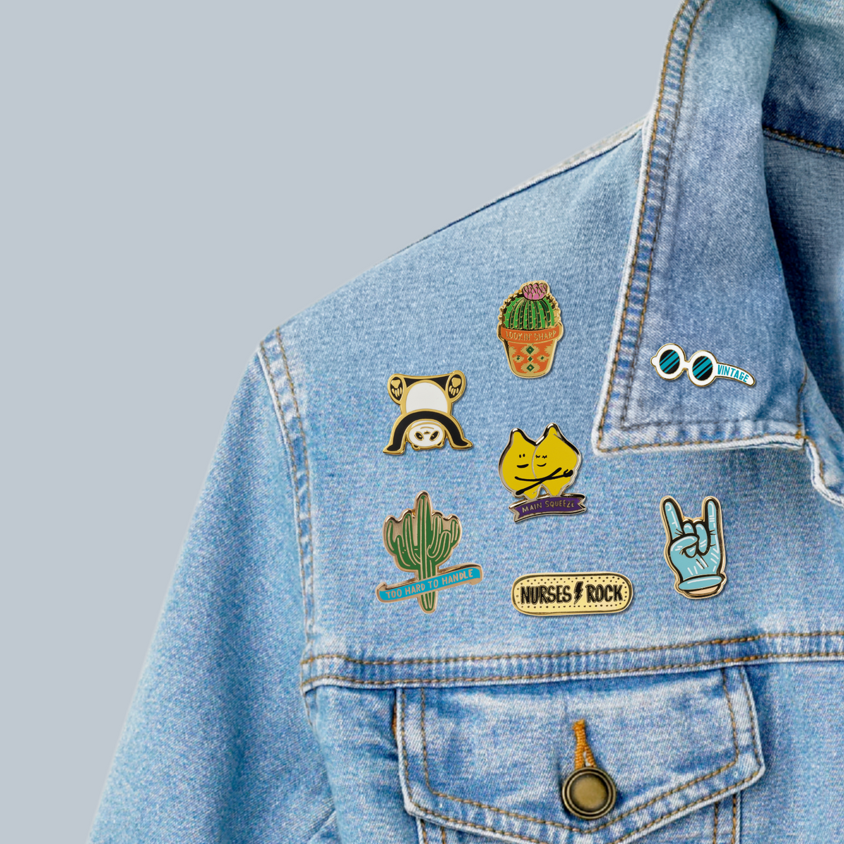 Doctors Rock Gloved Hand Enamel Pin