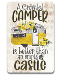 A Crowded Camper - Metal Sign