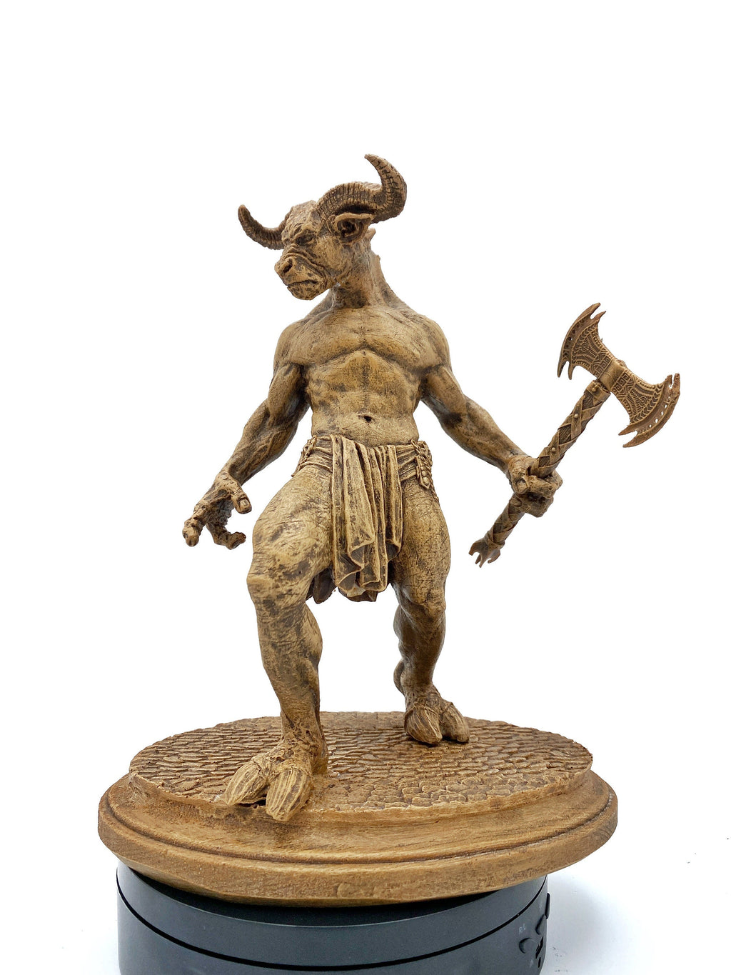 Minotaur Statue, Hand Painted Resin Sculpture | Mythical Creature Figurine | Unique Legendary Minotaur Monster Figurine. Fantasy Art Decor