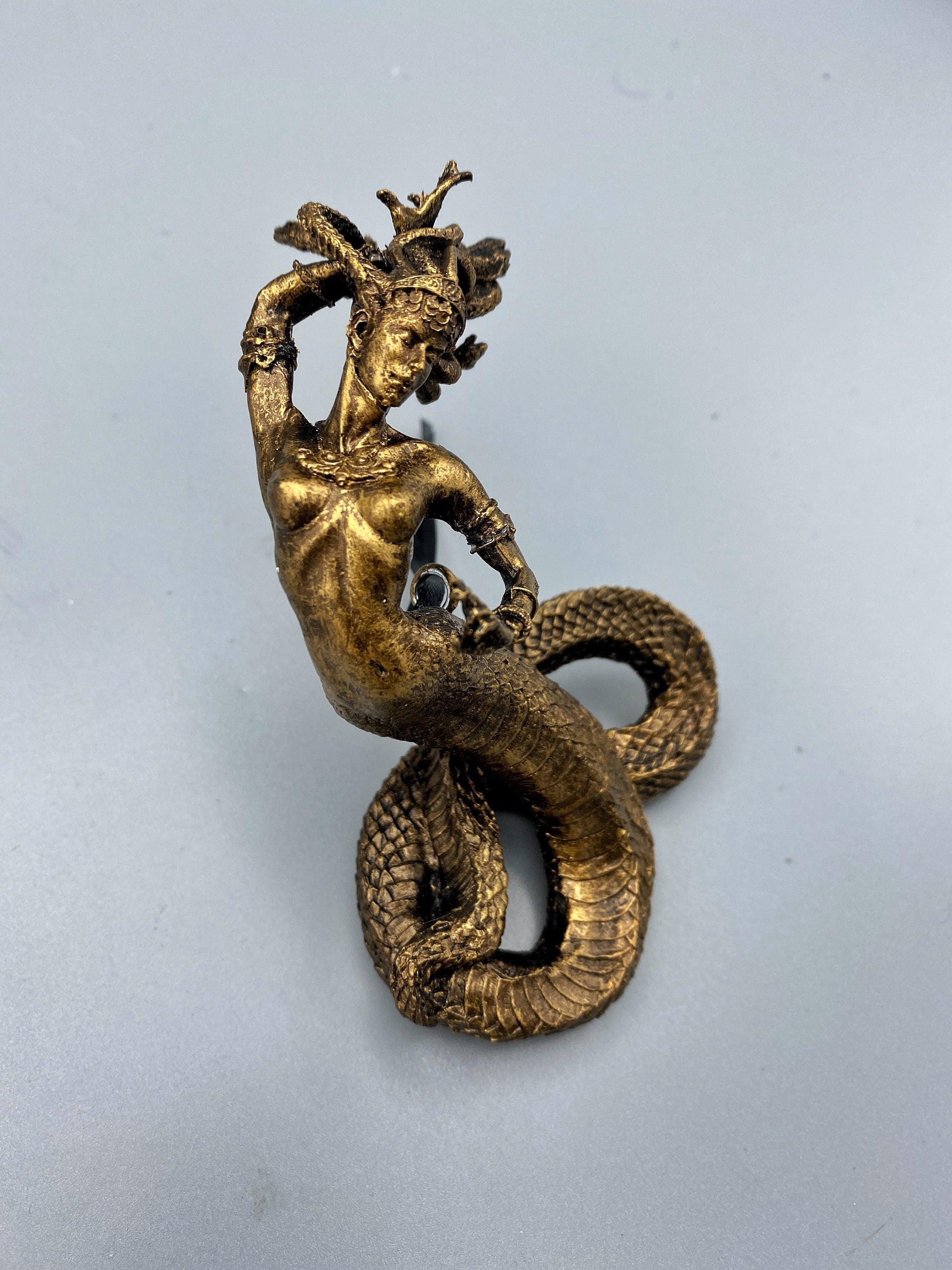 Medusa Ornament, Hand Painted Resin Sculpture |. Mythological Creature Figurine | Myths and Legends Character Ornament | Fantasy Art Gift