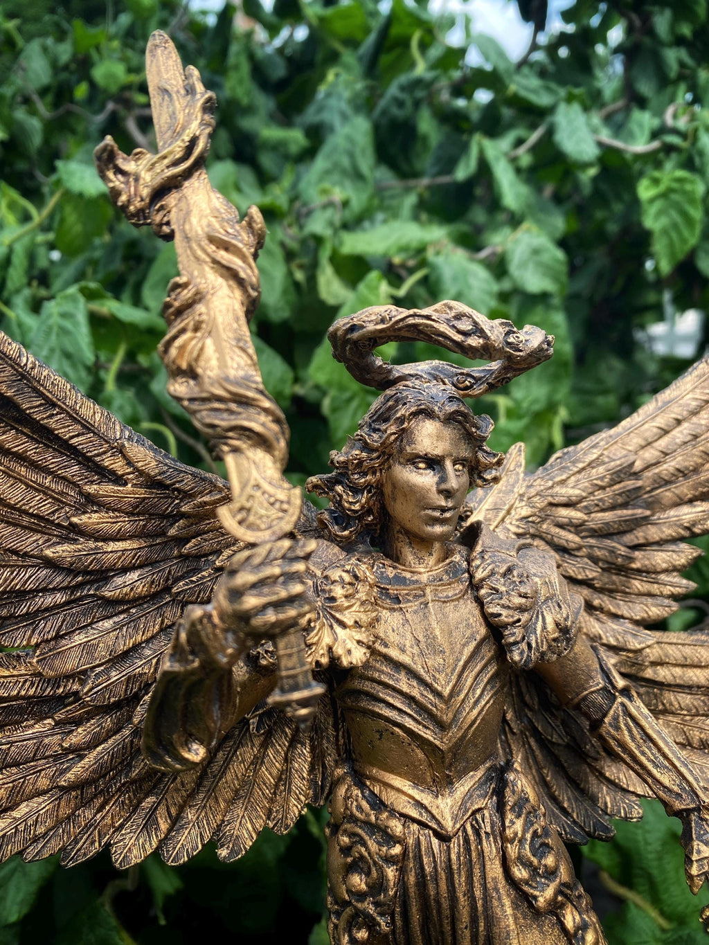 Saint Michael the Archangel Statue | Mythological Figurine | Myths and Legends Character Statue| Guardian Angel Statue for Gothic Home Decor