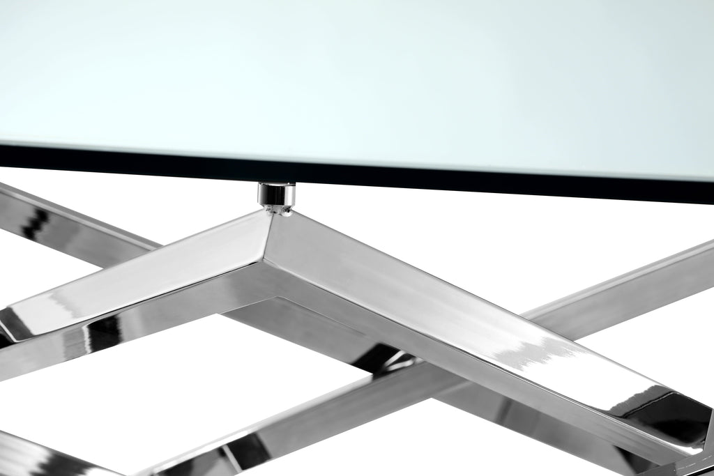Lenox Square - Rectangular Sofa Table - Chrome