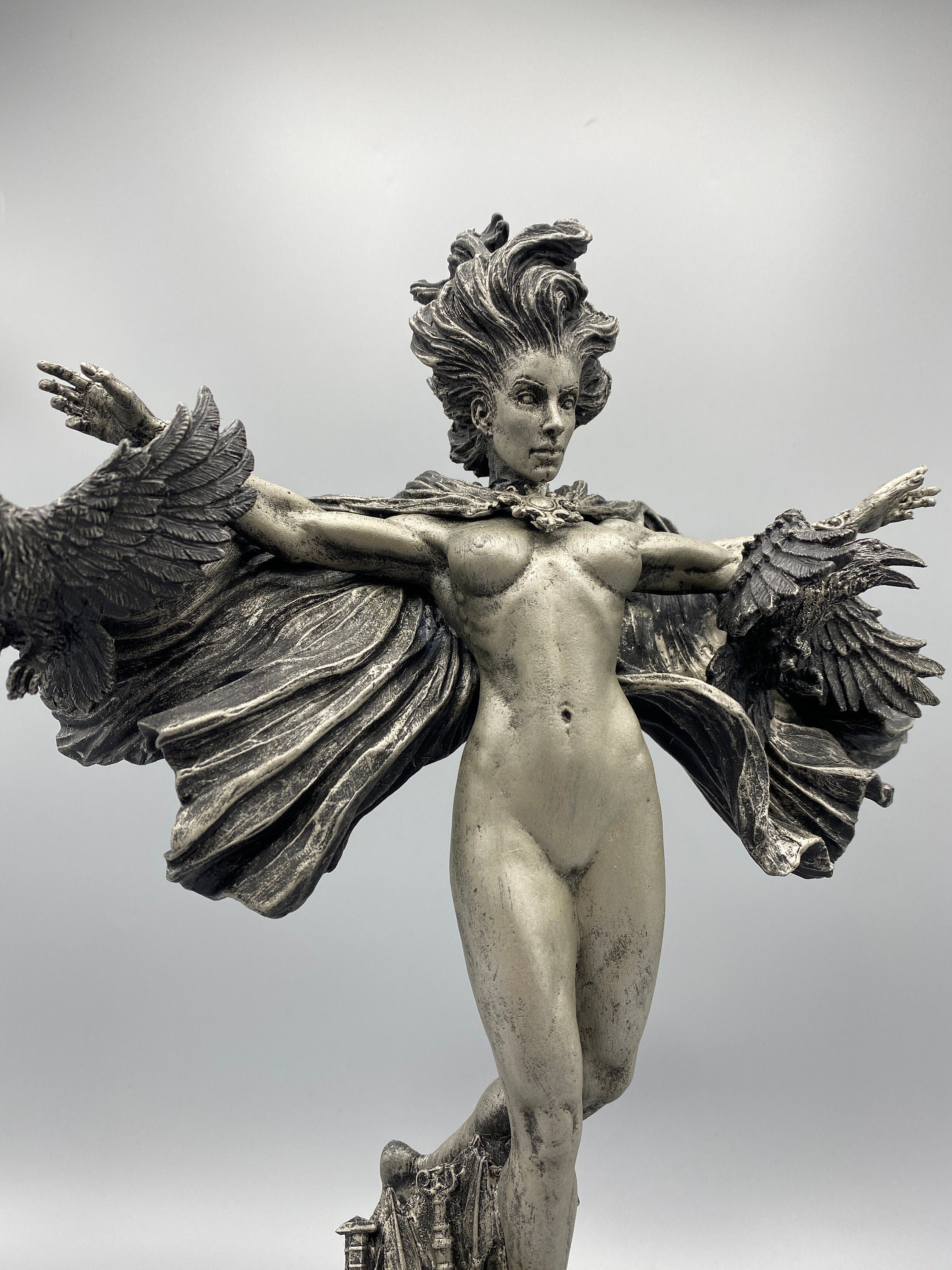 Morrigan the Celtic Goddess Statue | Mythological Deities Figurine | Myths and Legends Character | Mythic Altar Statue for Gothic Home Decor