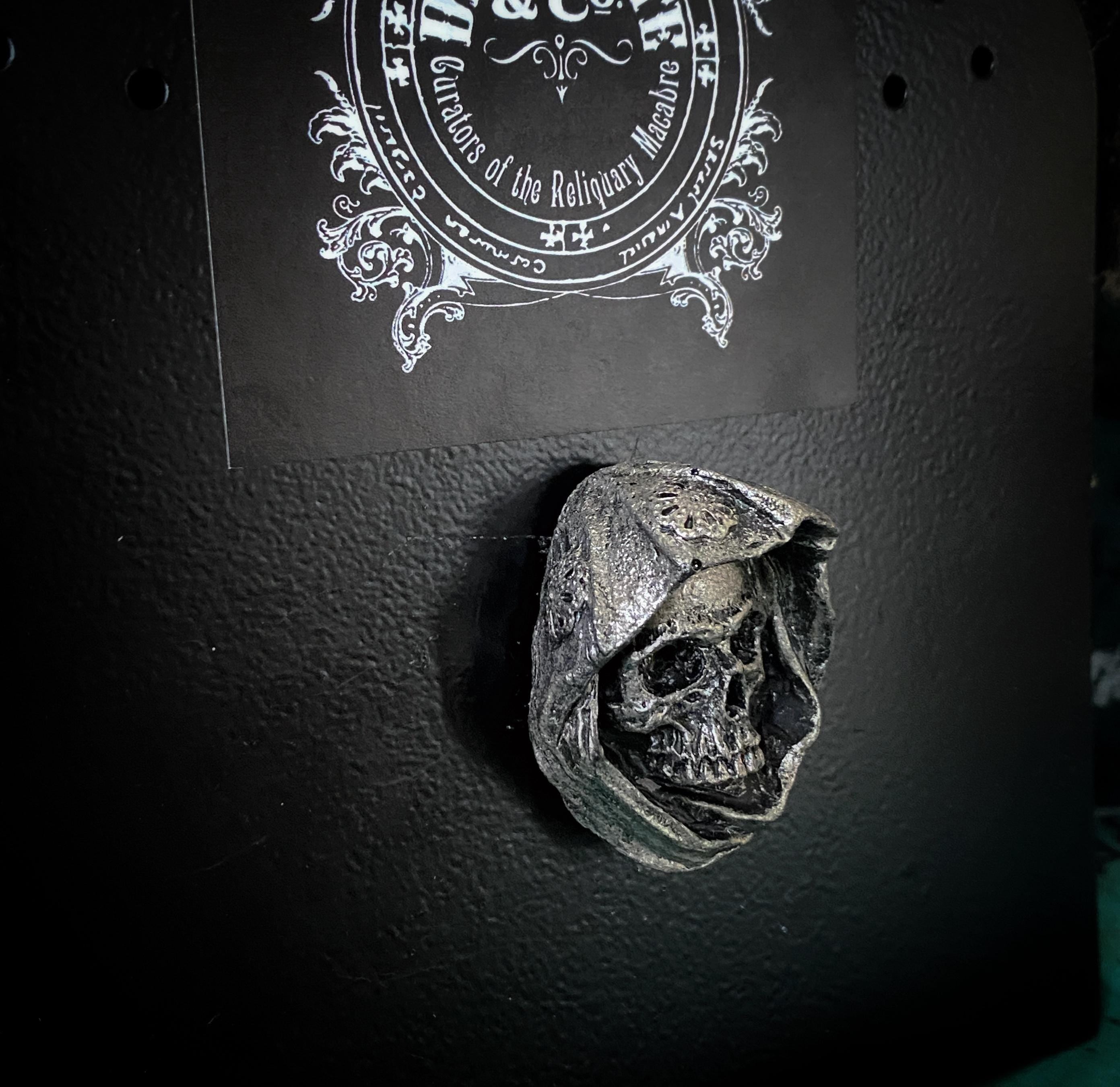 Santa Muerte/ Grim Reaper Magnet, Hand Painted Resin Sculpture | Mythic Fantasy Decor | Santa Muerte Magnet for Fantasy and Gothic Decor
