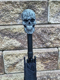 Ornate Skull Umbrella, Hand Sculpted Resin | Victorian Gothic Umbrella/Parasol | Fantasy Cosplay Fantasy Skull Umbrella, Gothic Accessory
