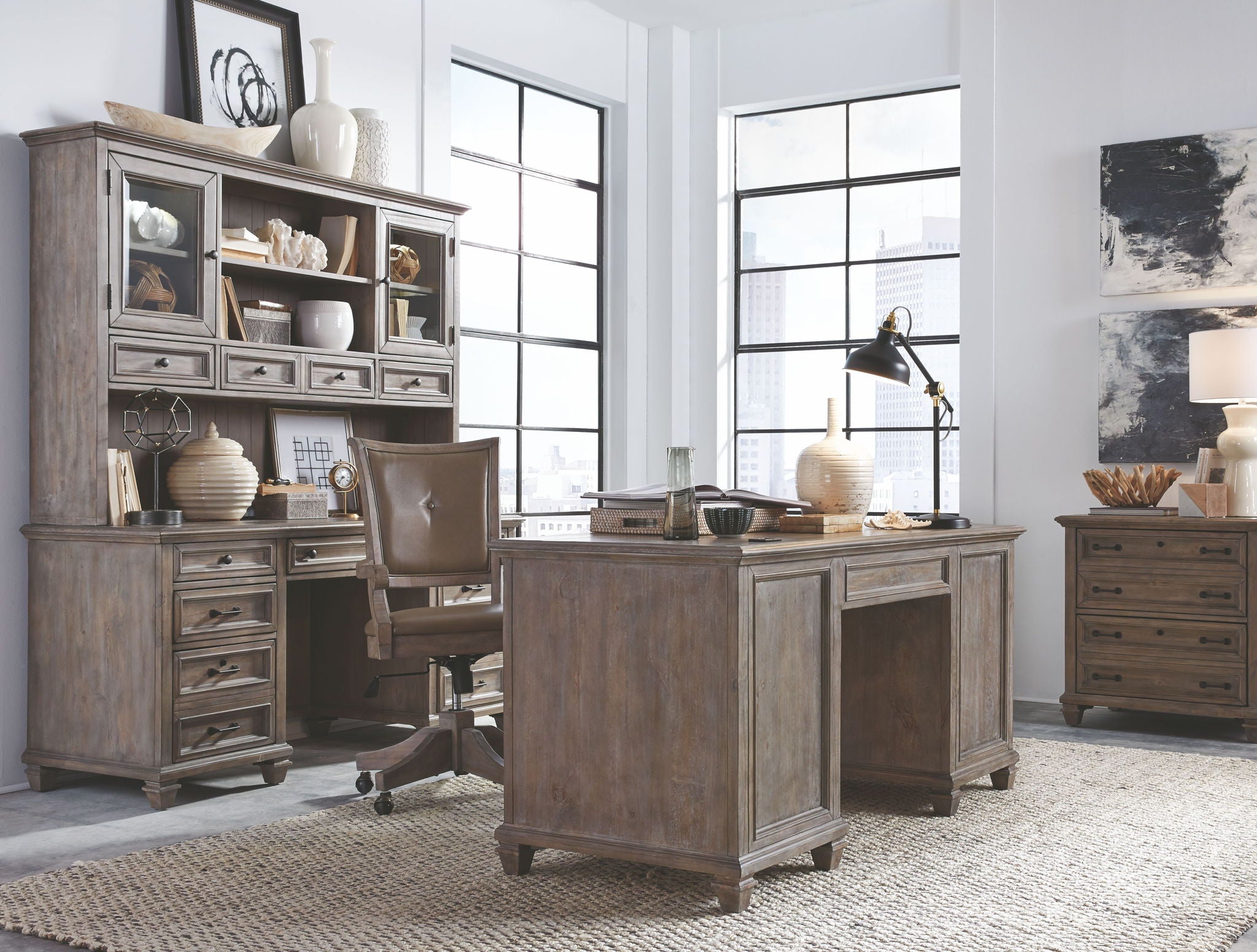 Lancaster - Executive Desk - Dove Tail Gray