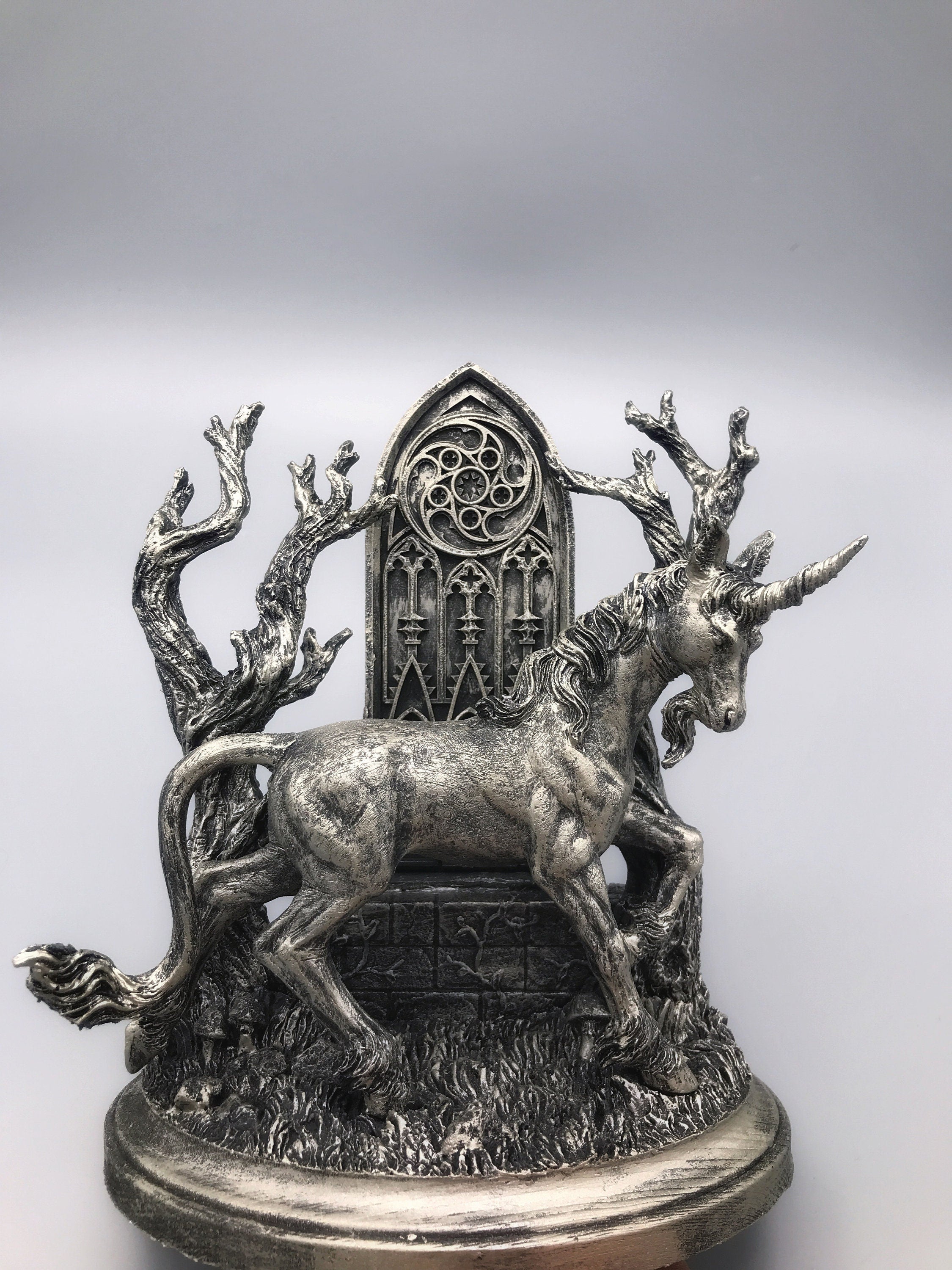 Unicorn Statue, Hand Painted Resin Sculpture | Mythical Creature Figurine | Unique Legendary Guardian Spirit Figurine. Fantasy Art Decor