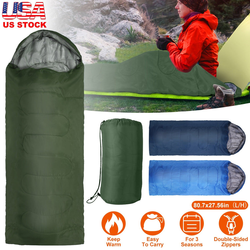 Camping Sleeping Bag for Adults & Teens – Moisture-Proof, 32–50℉
