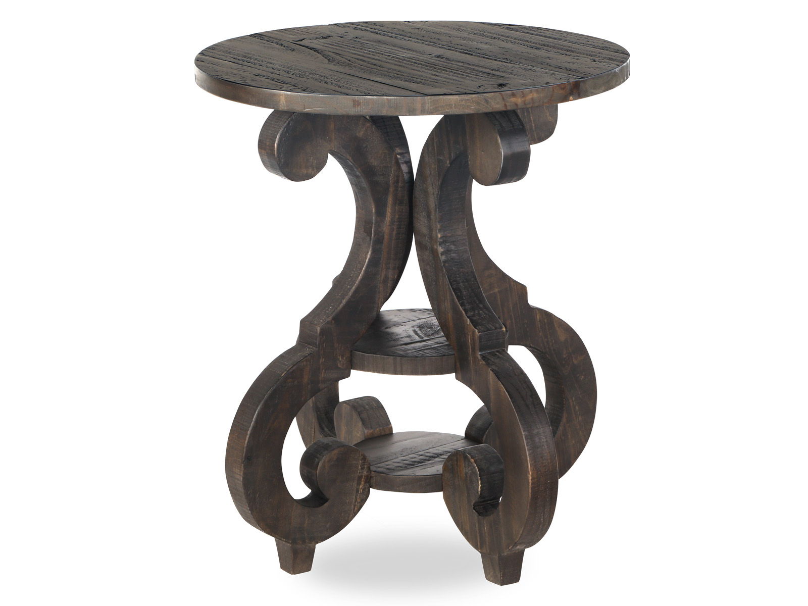 Bellamy - Round Accent End Table - Peppercorn