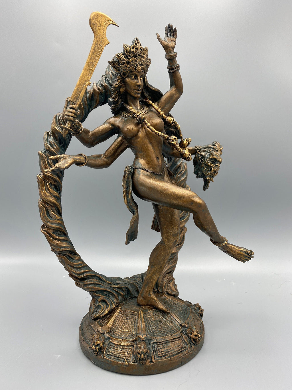 Kali Goddess Statue, Hand Painted Resin Sculpture |Mythological Figurine |Myths and Legends Hindu Statue |Mythic Altar Statue for Home Decor