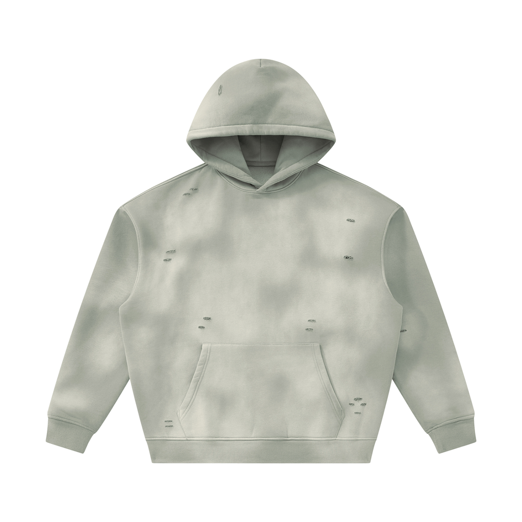 Loki & Ivy Unisex Sunfade Frayed Fleece Hoodie