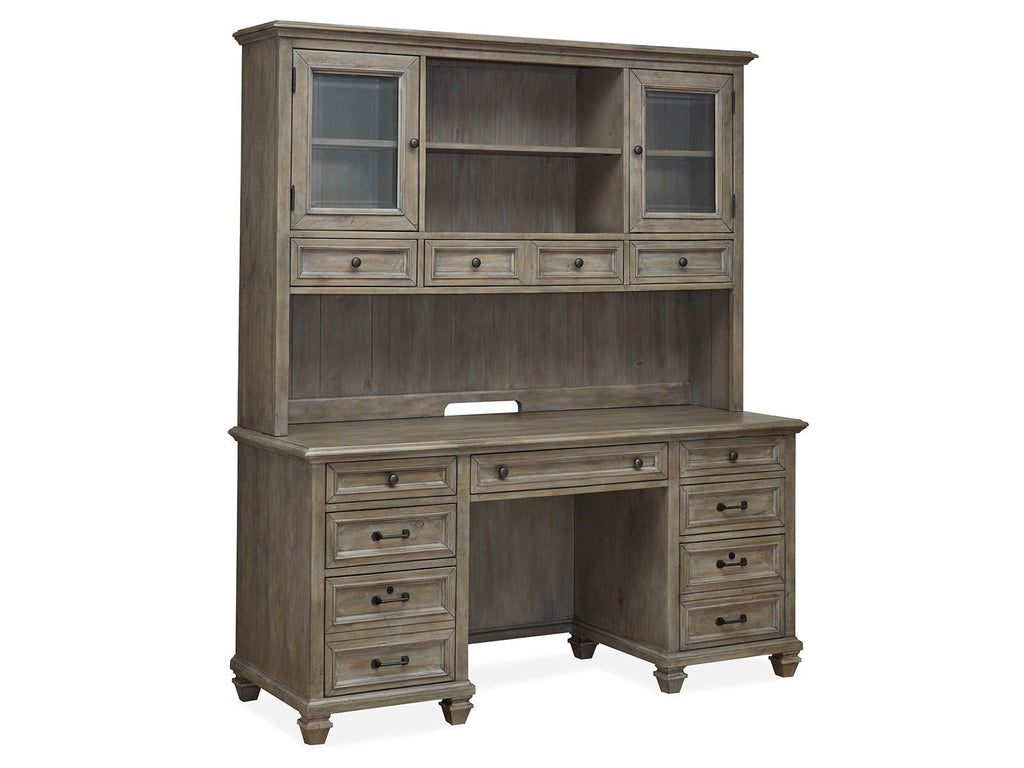 Lancaster - Credenza With Hutch - Dove Tail Gray