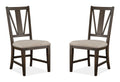 Westley Falls - Dining Side Chair With Upholstered Seat (Set of 2) - Graphite