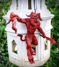Krampus III Ornament, Hand Painted Resin Sculpture | Christmas Legend Figurine | Unique Dark Christmas Demon Ornament for Holiday Decor