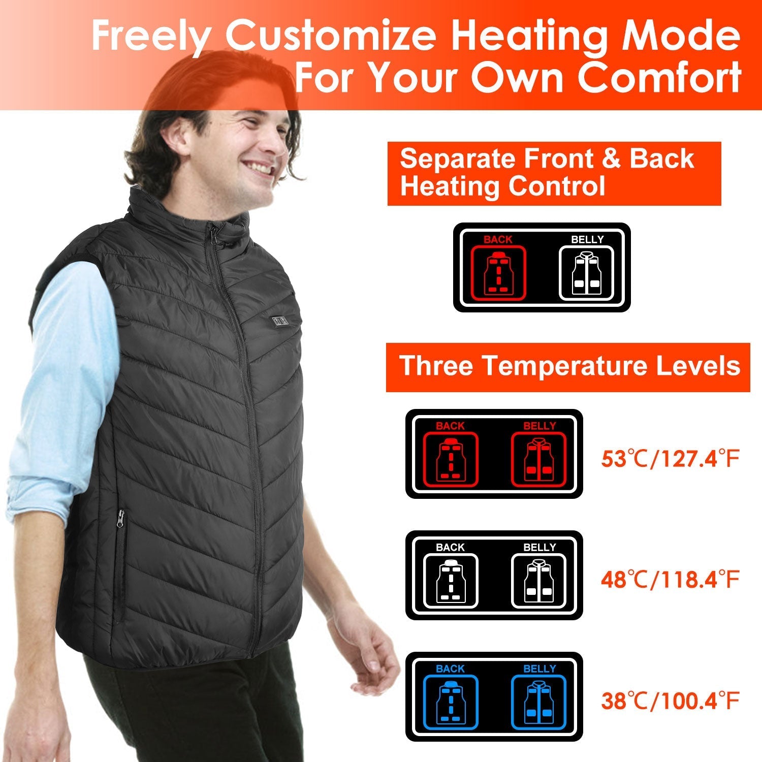 Heated Vest – USB Electric Thermal Jacket for Men & Women