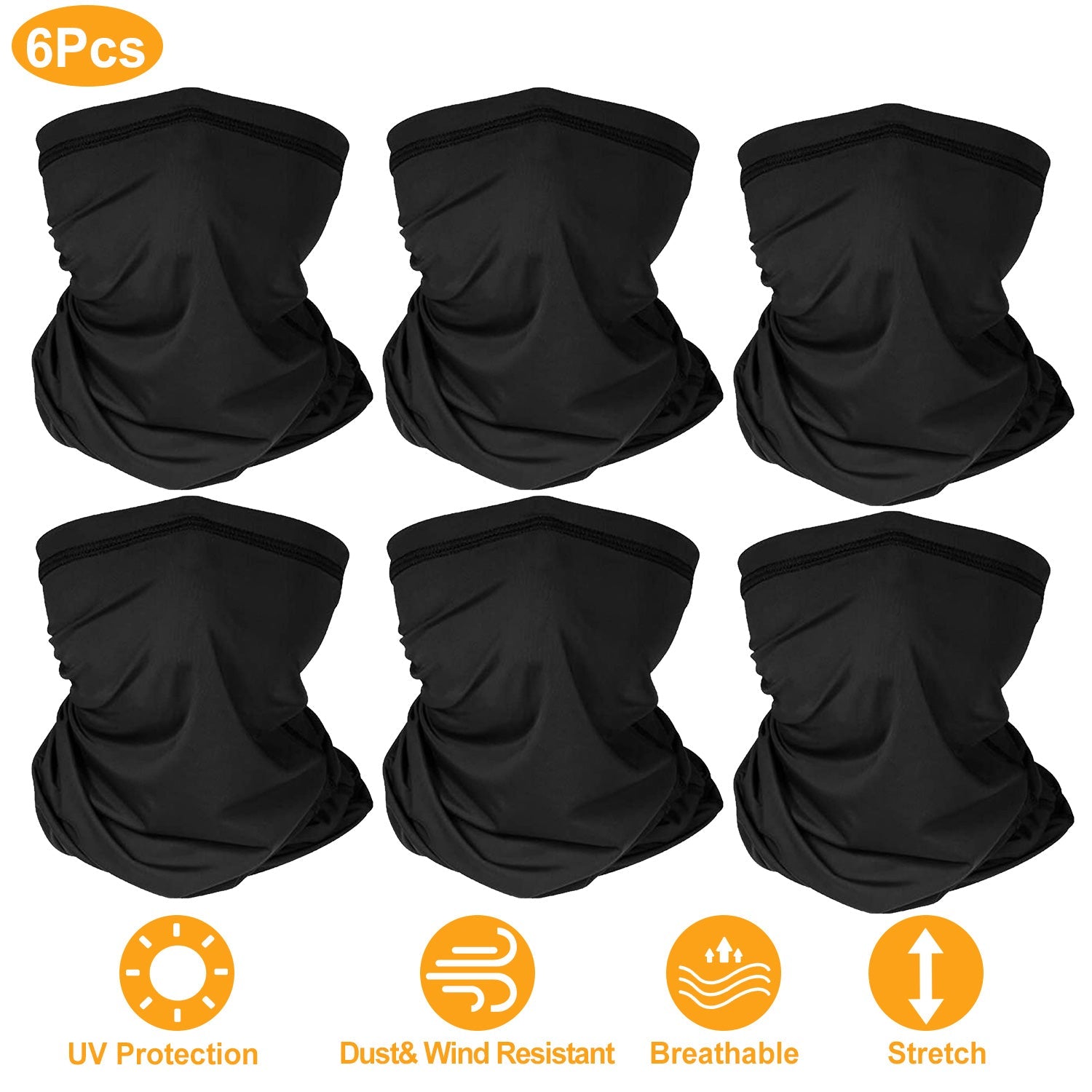 GBruno 6Pcs Summer Neck Gaiter