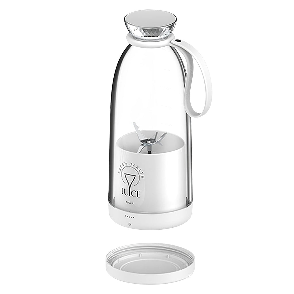 2-in-1 16.9OZ Portable Fruit Blender Electric Rechargeable Juice Cup for Shakes Smoothies Juice Personal Fruit Mixer with 6 Blades
