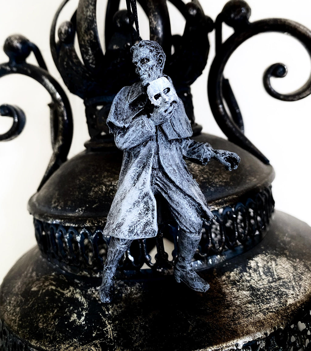 Phantom of the Opera Ornament, Hand Painted Resin Sculpture | Halloween Monster Opera Ghost Figurine | Gothic Ornament for Spooky Home Decor