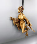 Harpy Ornament, Hand Painted Resin Sculpture | Mythical Creature Figurine | Unique Legendary Bird Woman Ornament. Fantasy Art Holiday Decor
