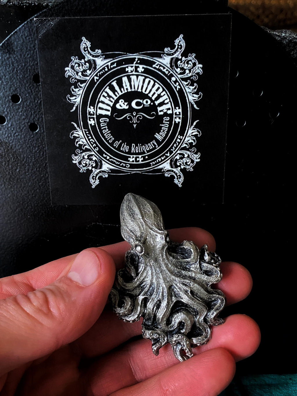 Octopus Magnet, Hand Painted Resin Sculpture | Nautical Fantasy Decor | Octopus Kraken Magnet for Fantasy and Gothic Decor