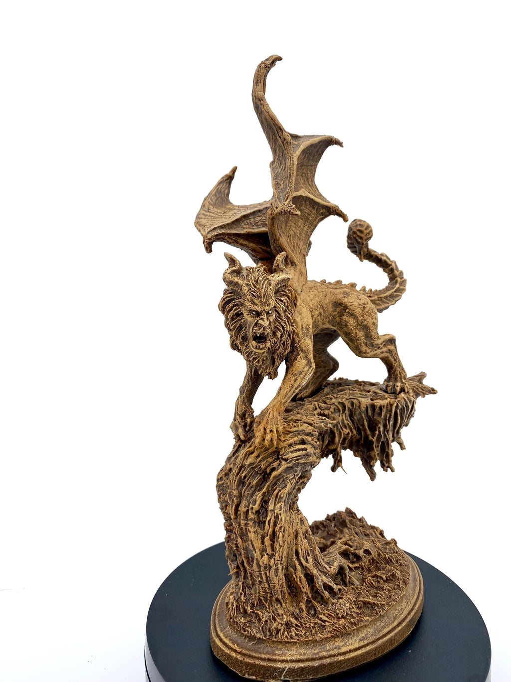 Manticore Statue, Hand Painted Resin Sculpture | Mythical Creature Figurine | Unique Legendary Manticore Monster Figurine. Fantasy Art Gift
