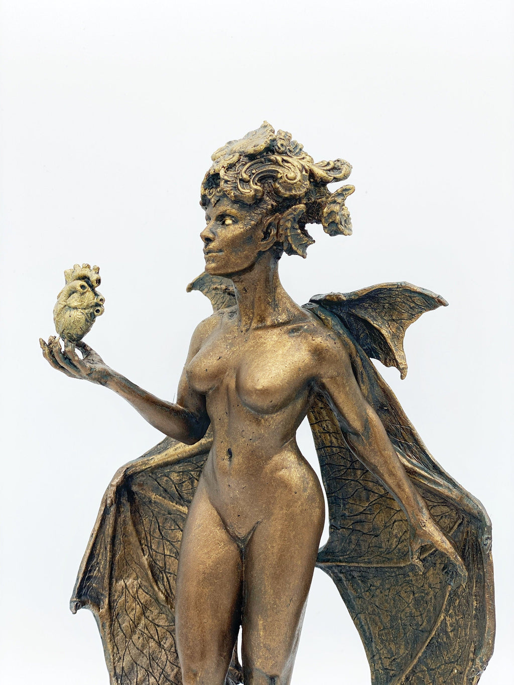 Lilith Statue, Hand Painted Resin Sculpture | Mythic Goddess Figurine |Myths and Legends Character |Altar Statue for Gothic Home Decor