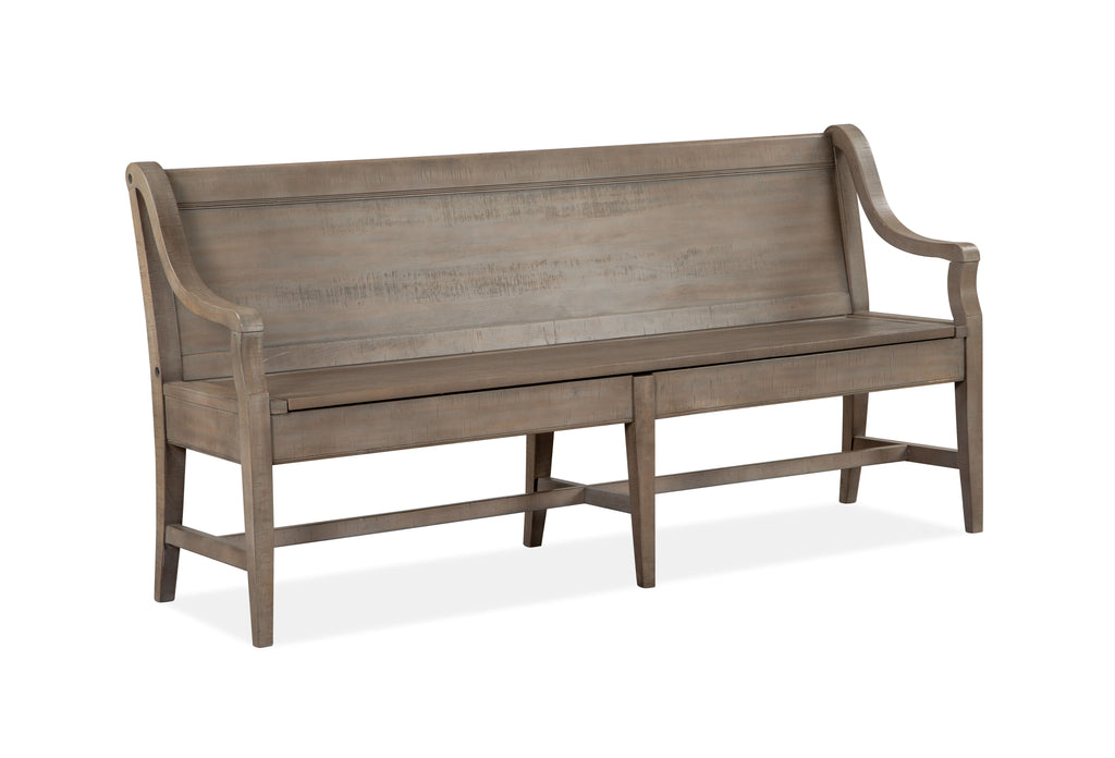 Paxton Place - Bench With Back - Dovetail Gray