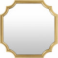 Abangay Gold Contemporary Wood Frame Mirror - Clearance