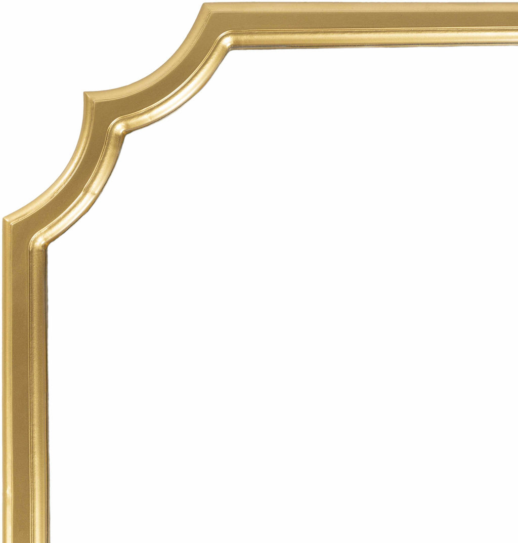 Abangay Gold Contemporary Wood Frame Mirror - Clearance