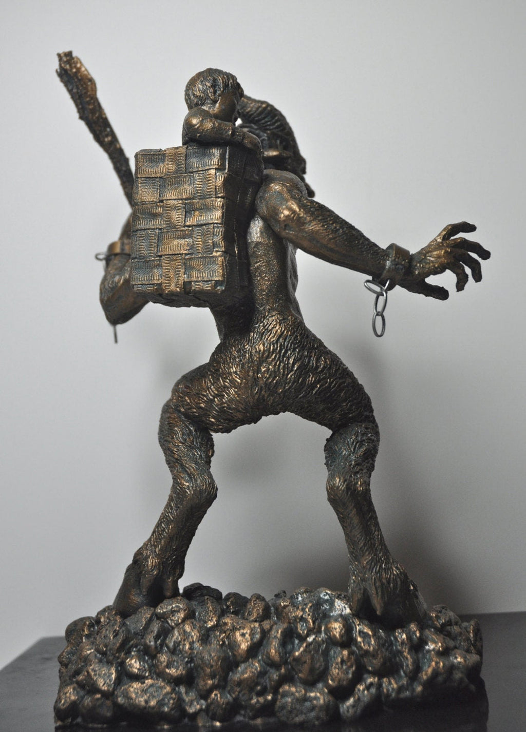 Krampus I Statue, Hand Painted Resin Sculpture Bronze Finish | Mythical Creature Figurine | Dark Christmas Demon, Gothic Folklore Decor
