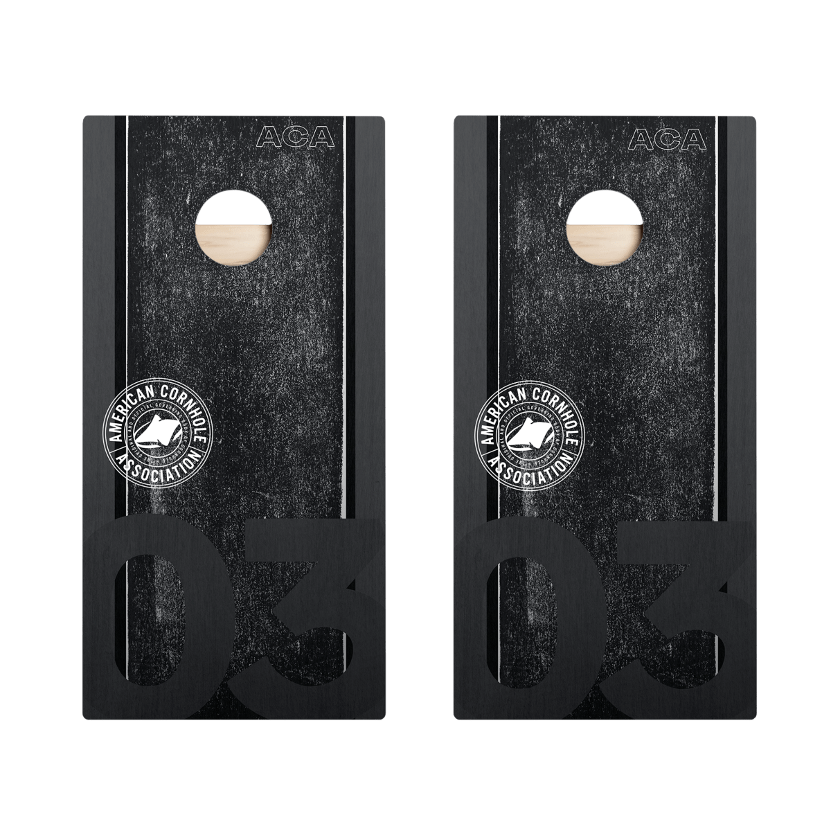 ACA Logo Black Grunge Star Cornhole Boards