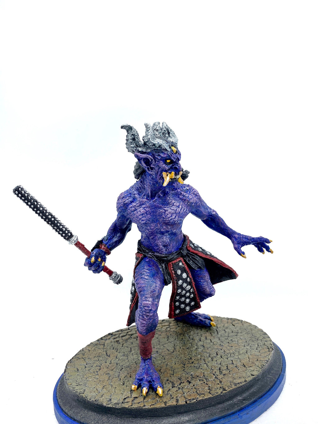 Oni Statue, Full Color, Blue