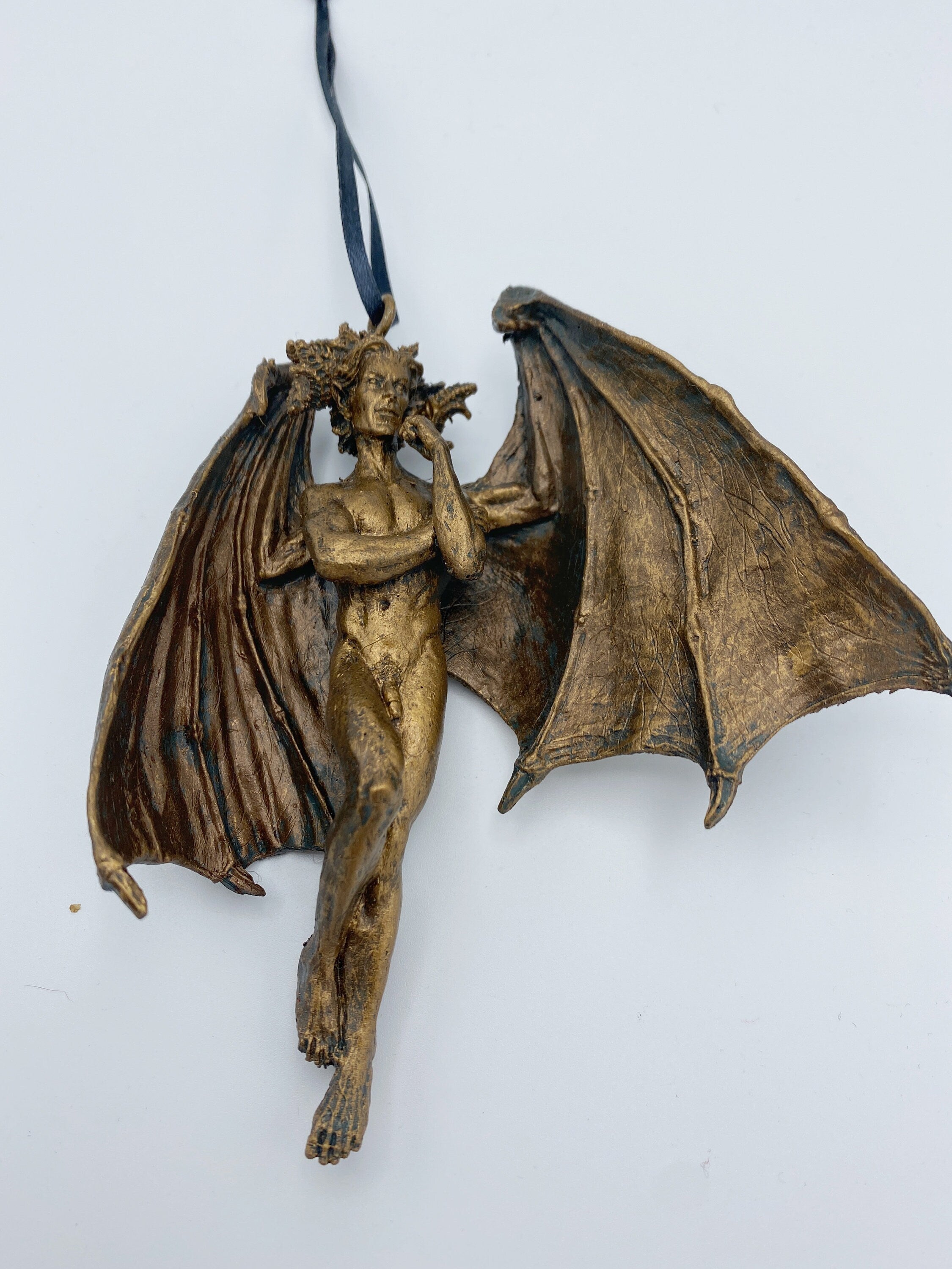 Lucifer Morning Star Ornament | Mythological Deities Figurine | Fallen Angel Character Sculpture | Satan Ornament for Gothic Holiday Decor