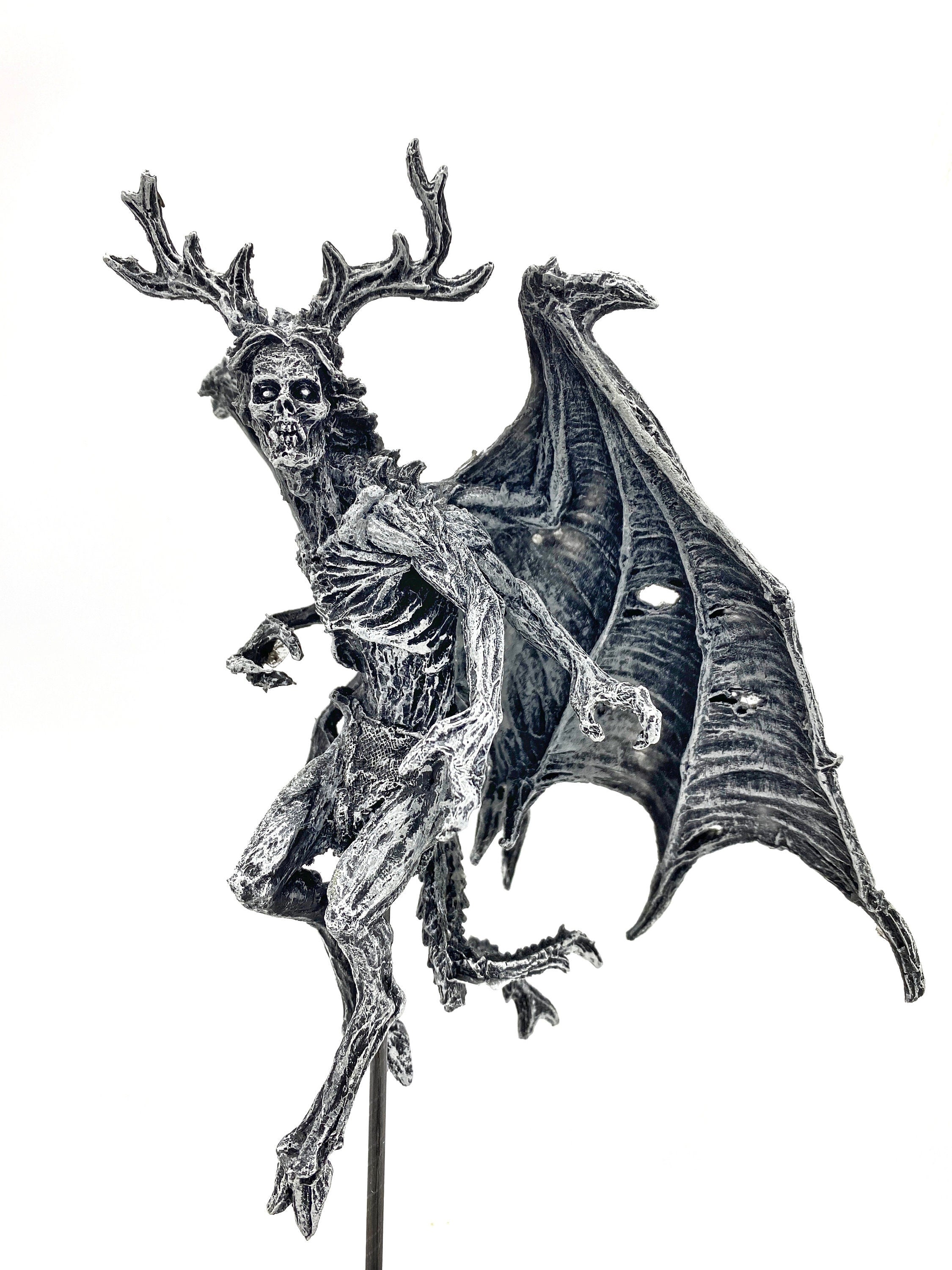 Angel of Death Statue, Half Scale Resin | Mythic Creature Figurine | Myths and Legends Monster Statue | Demon Statue for Gothic Home Decor