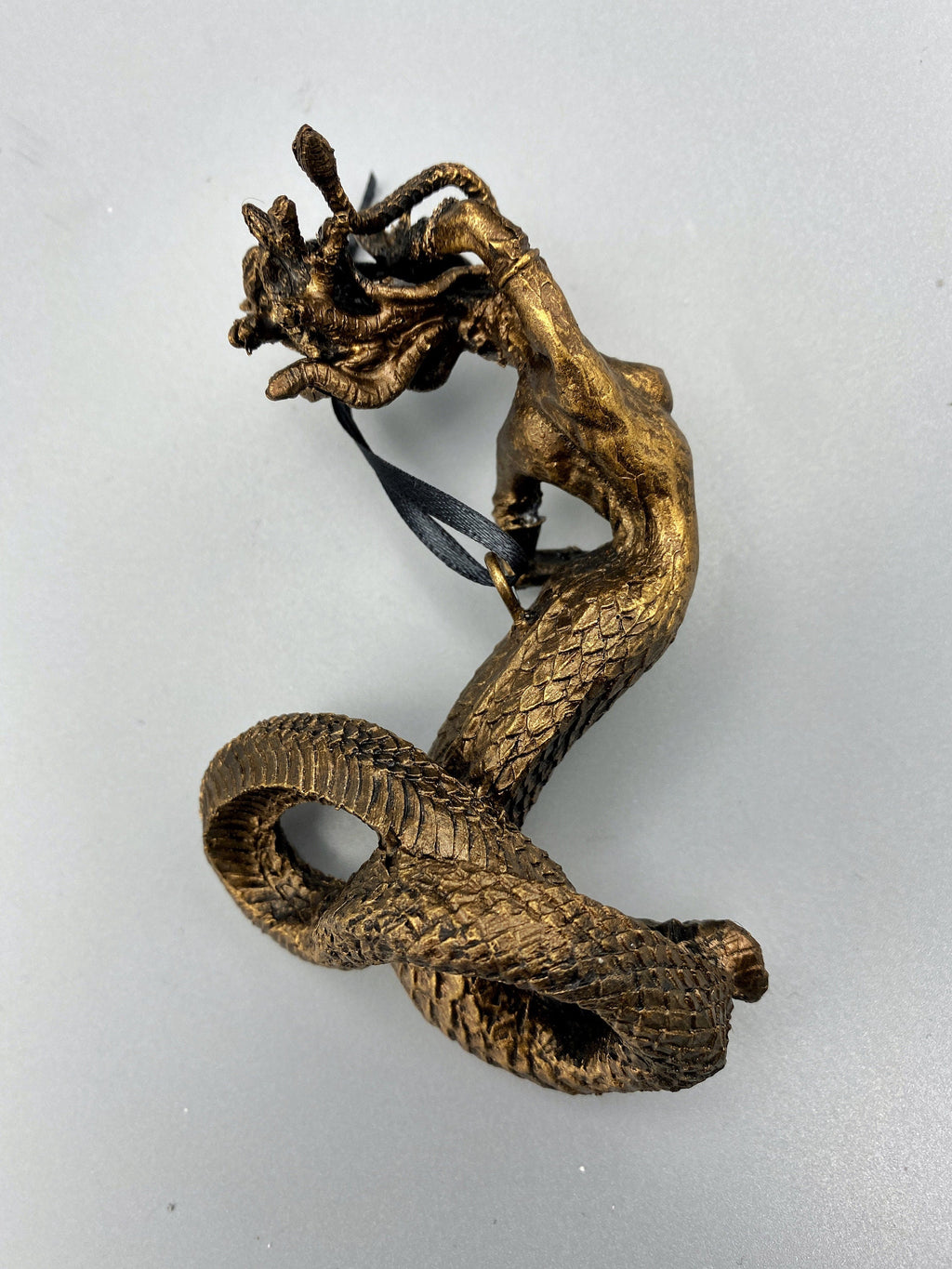 Medusa Ornament, Hand Painted Resin Sculpture |. Mythological Creature Figurine | Myths and Legends Character Ornament | Fantasy Art Gift