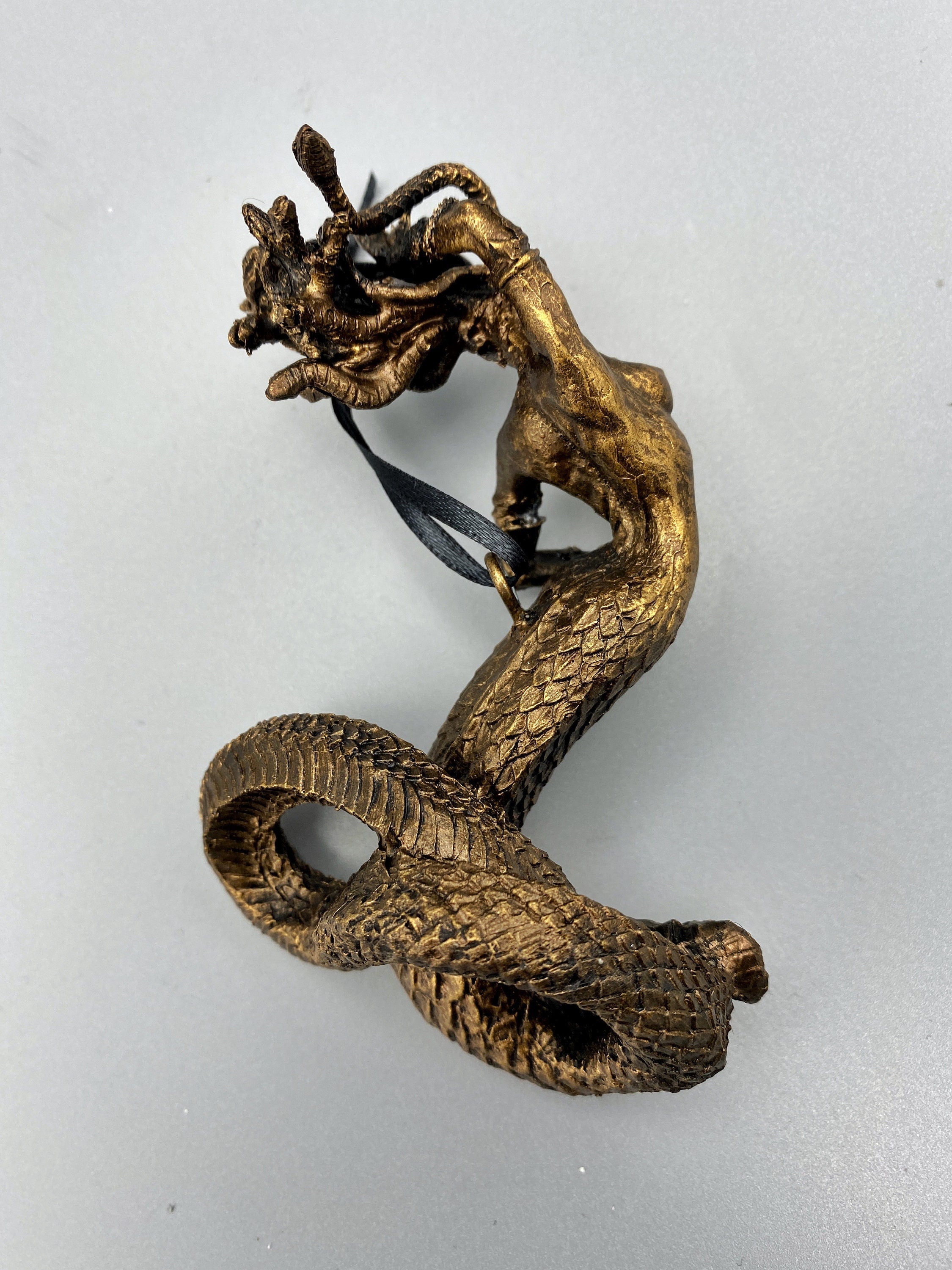 Medusa Ornament, Hand Painted Resin Sculpture |. Mythological Creature Figurine | Myths and Legends Character Ornament | Fantasy Art Gift
