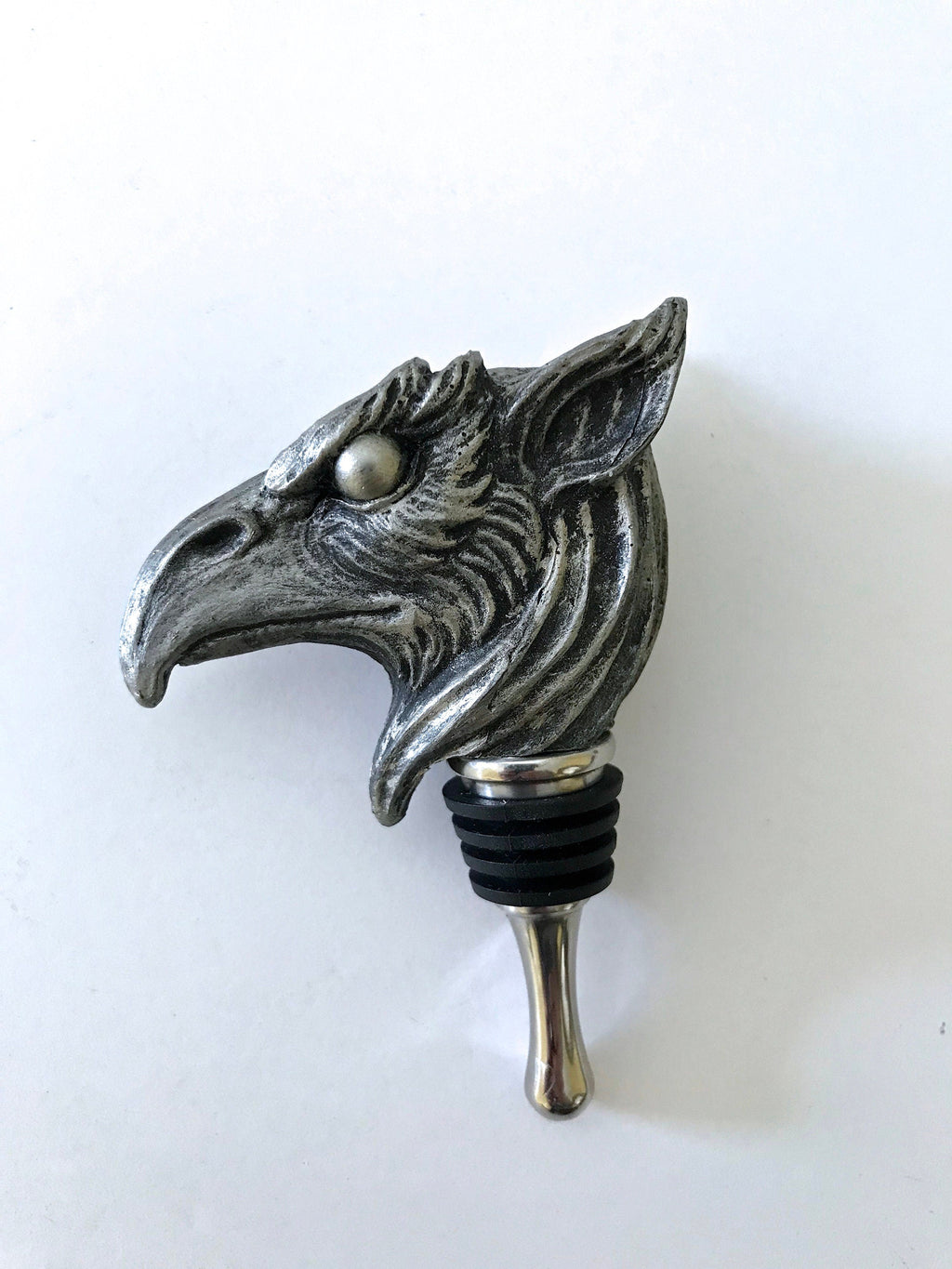 Griffin Winestopper, Hand Sculpted Resin,  Mythic Fantasy Art Barware | Legendary Creature Bottle Stopper | Fantasy Wine and Barware Gift