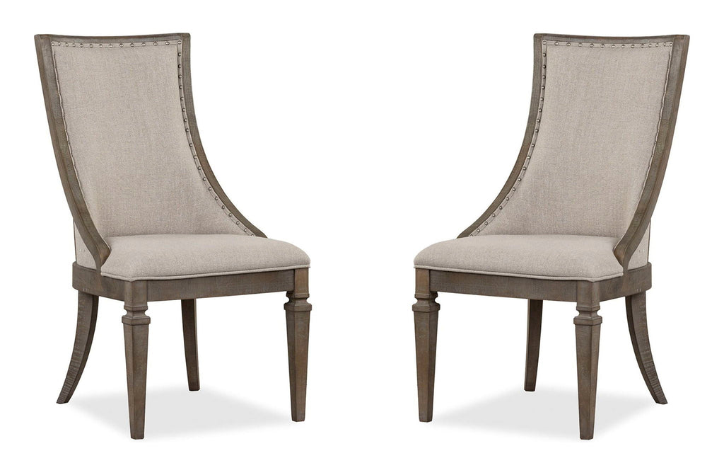 Lancaster - Dining Arm Chair With Upholstered Seat & Back (Set of 2) - Dovetail Gray