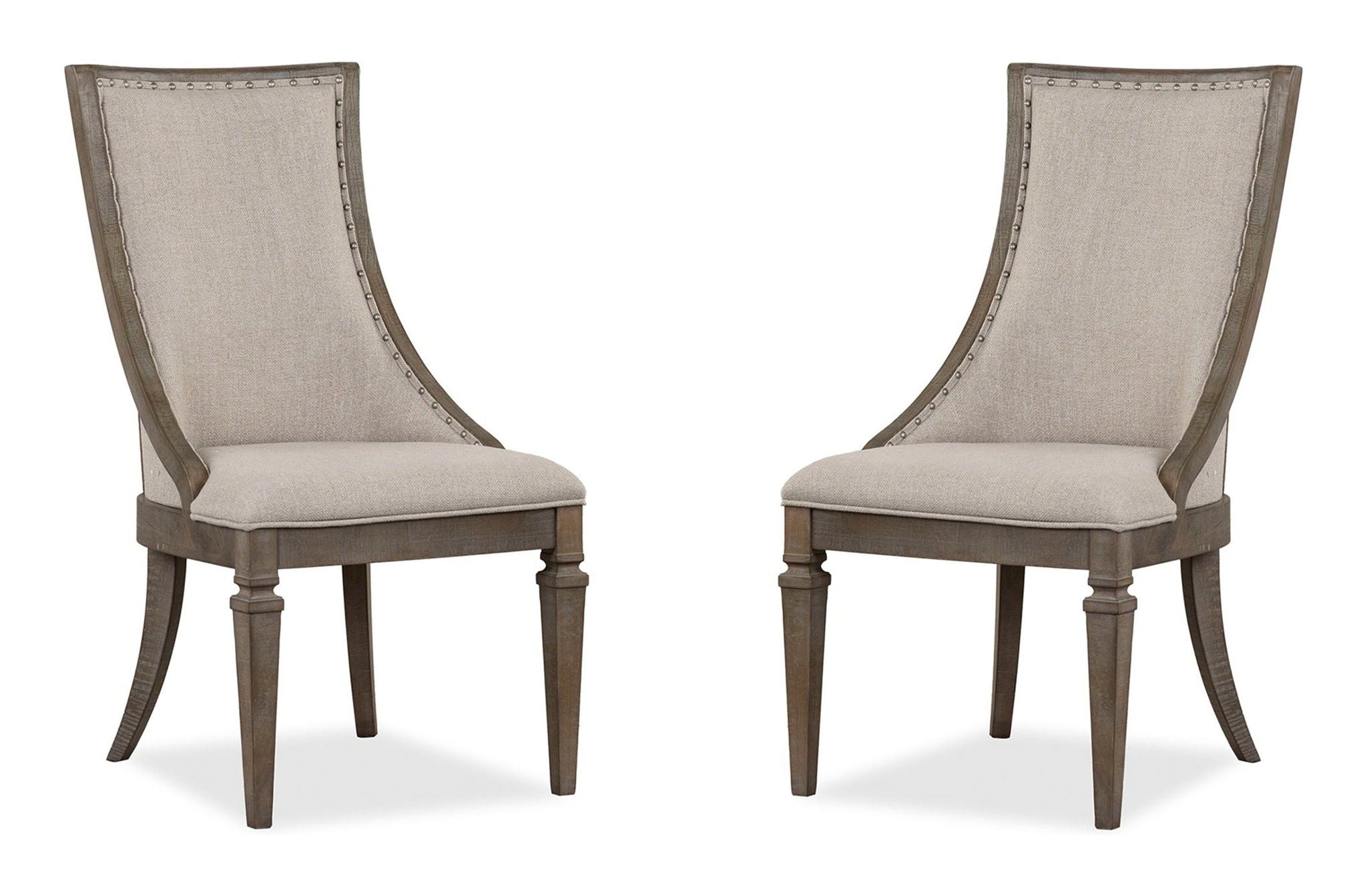 Lancaster - Dining Arm Chair With Upholstered Seat & Back (Set of 2) - Dovetail Gray