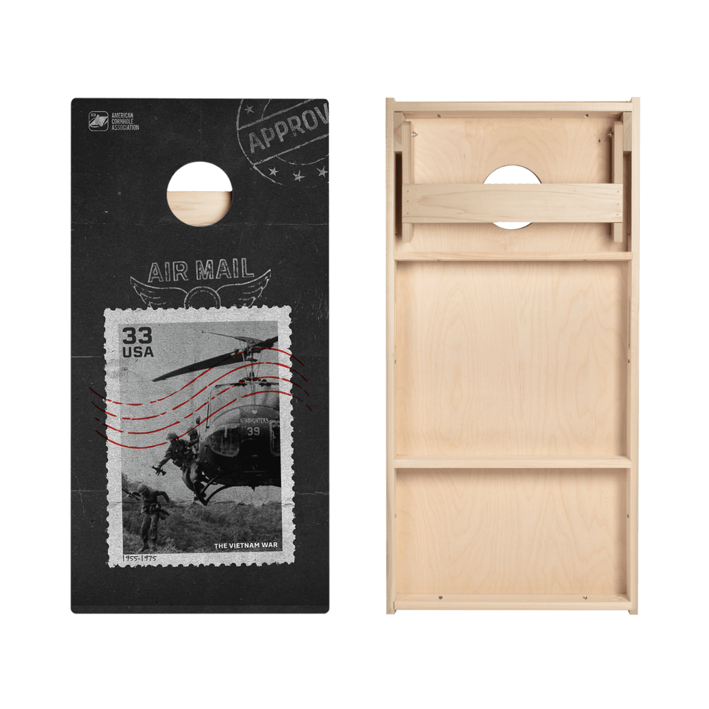 Airmail Stamp Star Cornhole Boards