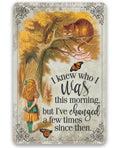 Alice in Wonderland - I Knew Who I Was This Morning - Metal Sign