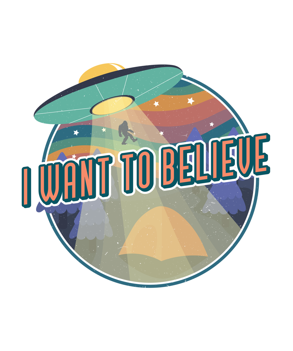 I Want to Believe Men's Bamboo Short Sleeve Printed T-Shirt