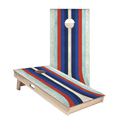 American Moto Curved Stripes Star Cornhole Boards