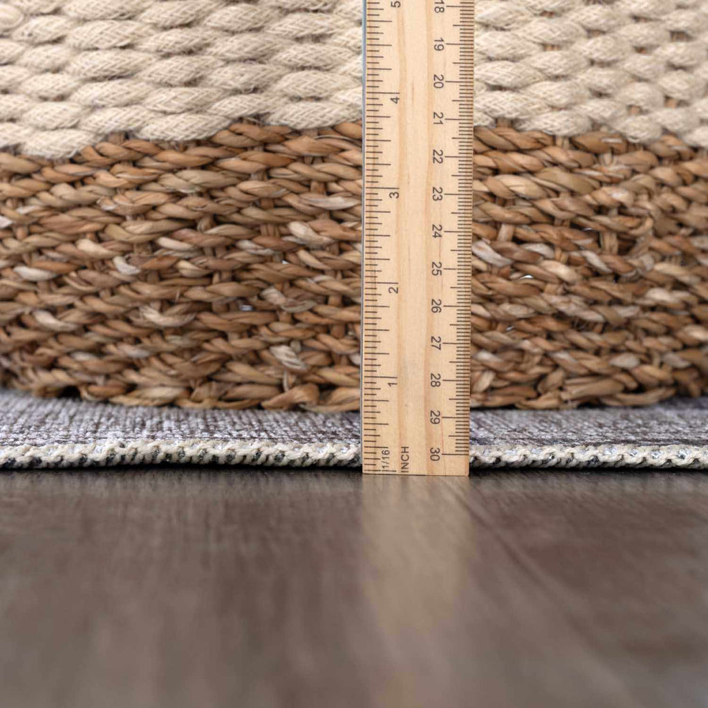 Barny Gray Denim Washable Rug - Clearance