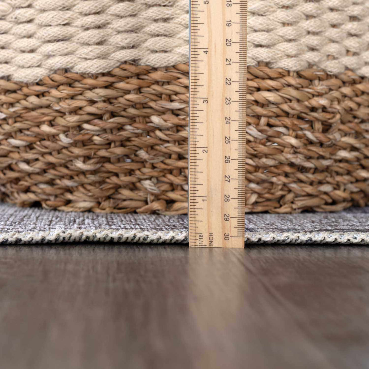 Barny Gray Denim Washable Rug - Clearance