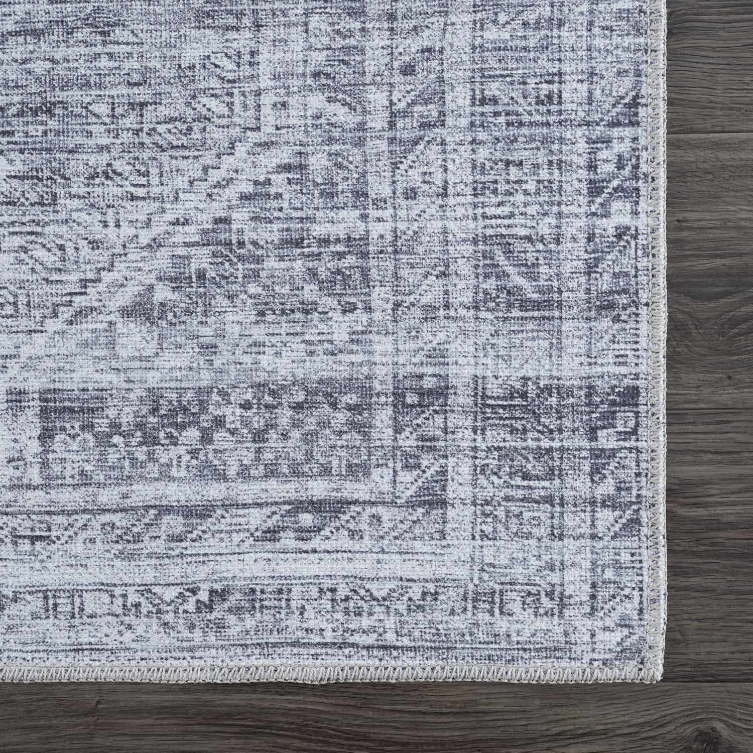 Barny Gray Blue Washable Rug - Clearance