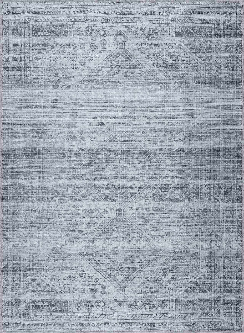 Barny Gray Blue Washable Rug - Clearance